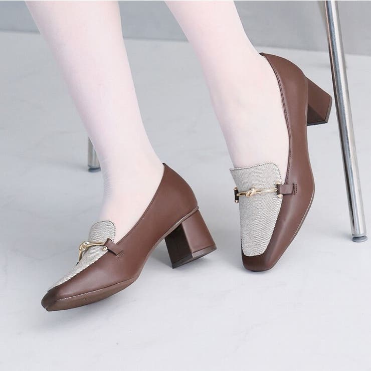 スクエアトゥビット付きローファーパンプス | VIVIAN COLLECTION | 詳細画像9 