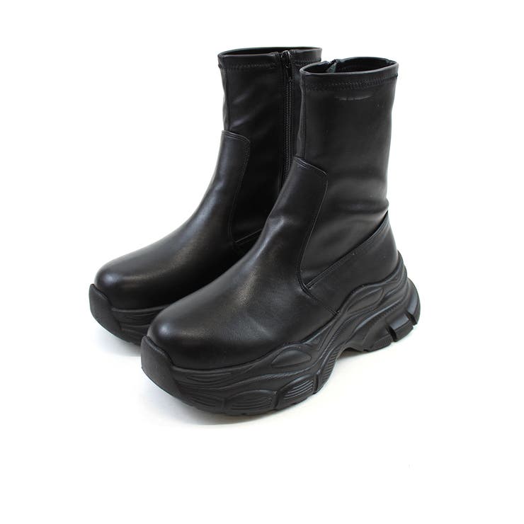 厚底ストレッチスニーカーショートブーツ[品番:VIVS0009947 厚底ストレッチスニーカーショートブーツ[品番:VIVS0009947