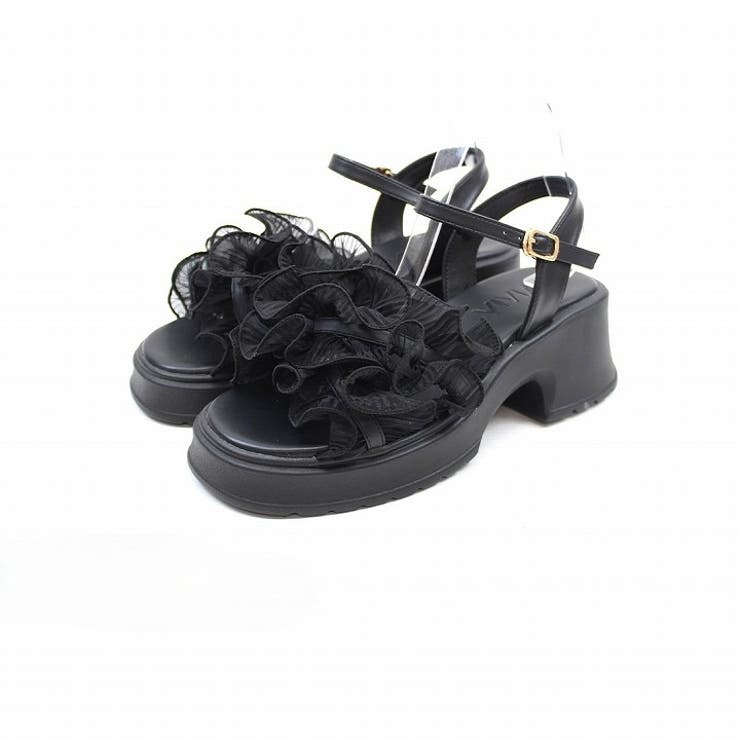 ⭐️美品⭐️　trippen　VIVIENNE　ストラップサンダル　ブラック 厚底チューブストラップサンダル（サンダル）｜VIVIAN