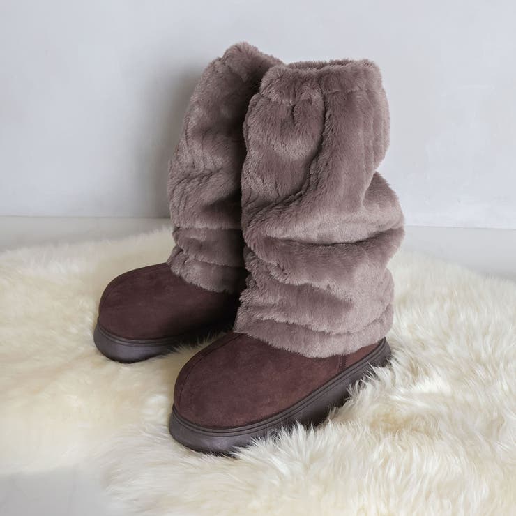 もふぽか2WAY厚底ムートンファーカバーブーツ | VIVIAN COLLECTION | 詳細画像8 