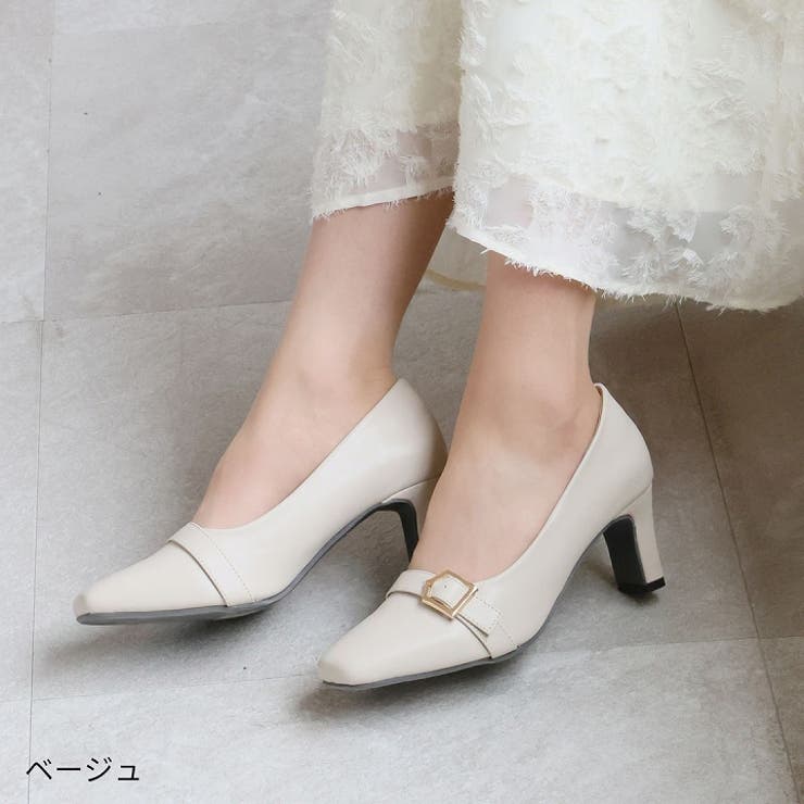 スクエアトゥバックルベルトモチーフパンプス[品番：VIVS0009793]｜VIVIAN COLLECTION（ヴィヴィアンコレクション  ）のレディースファッション通販｜SHOPLIST（ショップリスト）