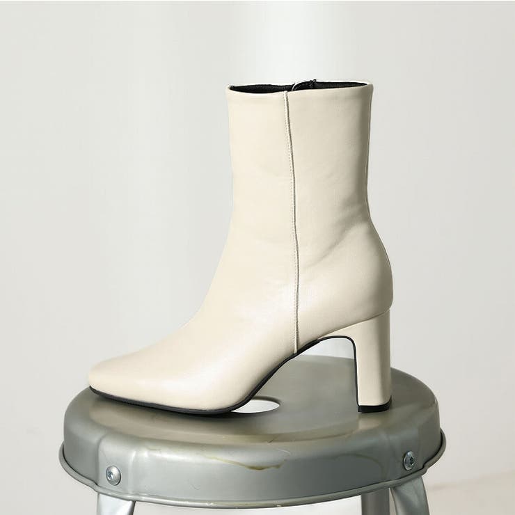 スクエアトゥプレートヒールショートブーツ | VIVIAN COLLECTION | 詳細画像18 