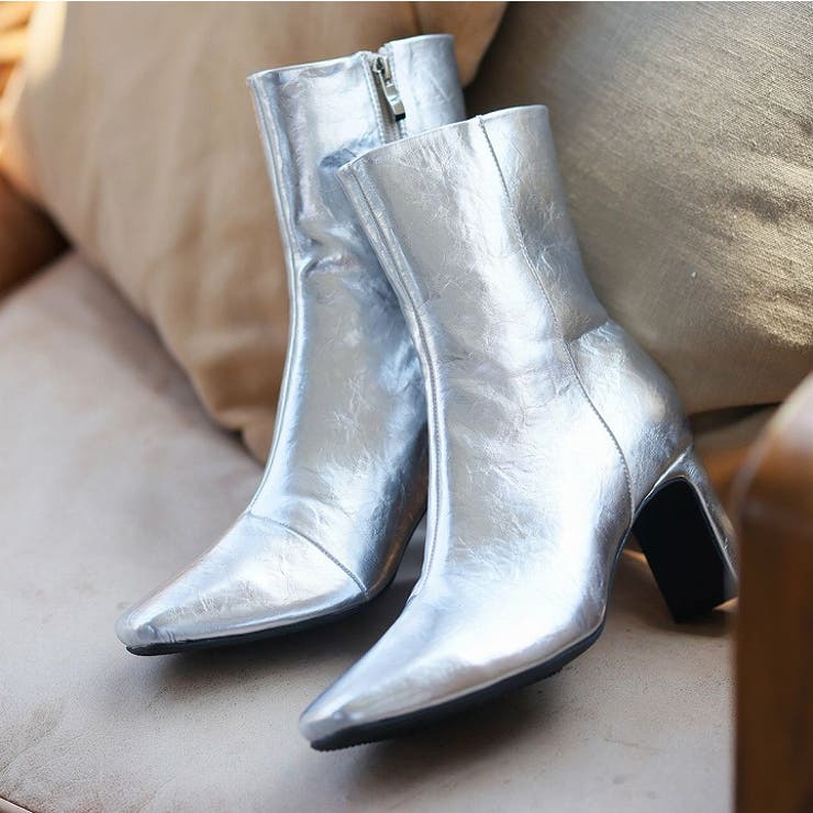 スクエアトゥプレートヒールショートブーツ | VIVIAN COLLECTION | 詳細画像20 