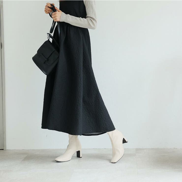 スクエアトゥプレートヒールストレッチショートブーツ | VIVIAN COLLECTION | 詳細画像13 