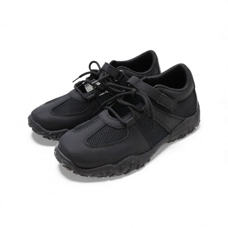 ブラックメッシュ | やわらかソールレースアップベルトスニーカー | VIVIAN COLLECTION