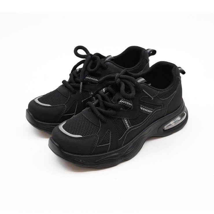 ブラック | 香るエアー底レースアップスニーカー | VIVIAN COLLECTION