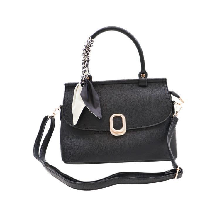 ブラック | スカーフ付きフラップ2WAYバッグ | VIVIAN COLLECTION