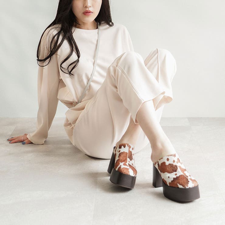 厚底プラットフォームサボ風ミュール[品番：VIVS0009619]｜VIVIAN