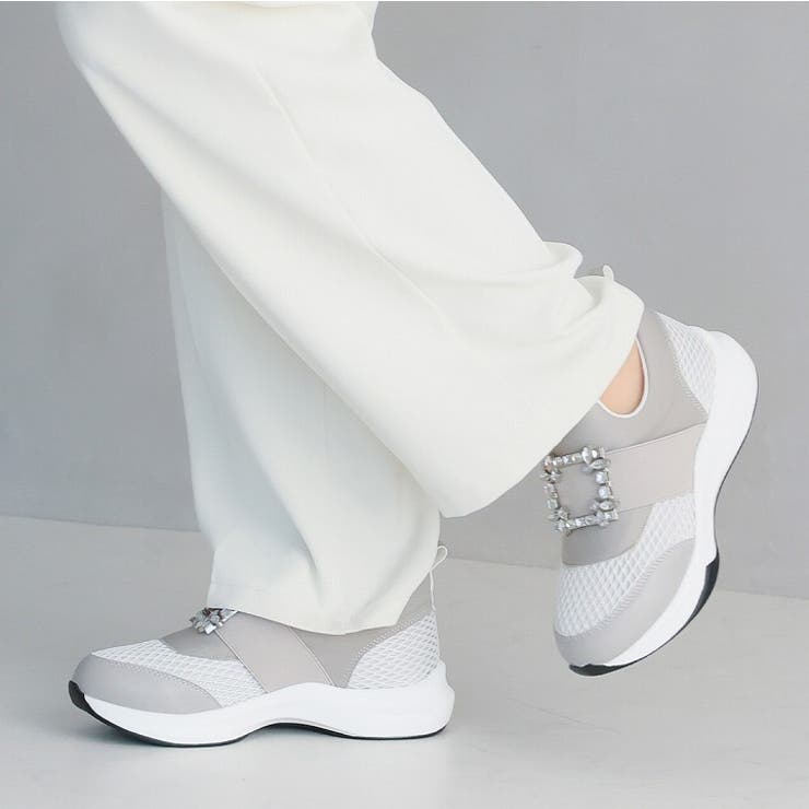 ビジューバックルゴムスリッポンスニーカー | VIVIAN COLLECTION | 詳細画像7 