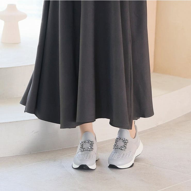 ビジューバックルゴムスリッポンスニーカー | VIVIAN COLLECTION | 詳細画像9 