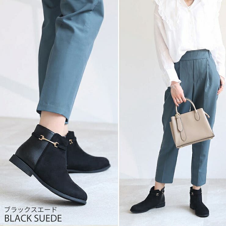 軽量ソール＆ローヒールサイドビット付きショートブーツ | VIVIAN COLLECTION | 詳細画像12 