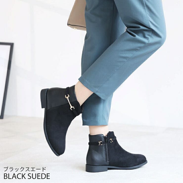 軽量ソール＆ローヒールサイドビット付きショートブーツ | VIVIAN COLLECTION | 詳細画像16 