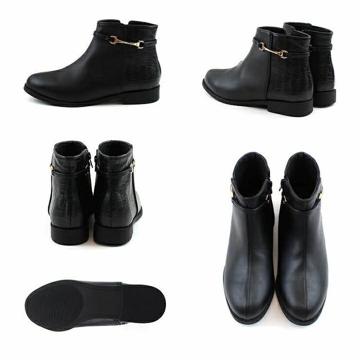 軽量ソール＆ローヒールサイドビット付きショートブーツ | VIVIAN COLLECTION | 詳細画像3 