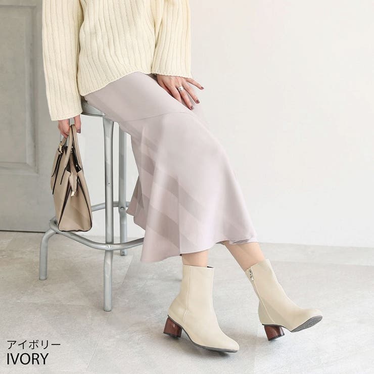 ウッド柄ヒールショートブーツ | VIVIAN COLLECTION | 詳細画像14 