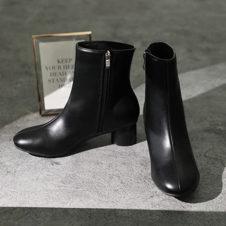 ウッド柄ヒールショートブーツ | VIVIAN COLLECTION | 詳細画像7 