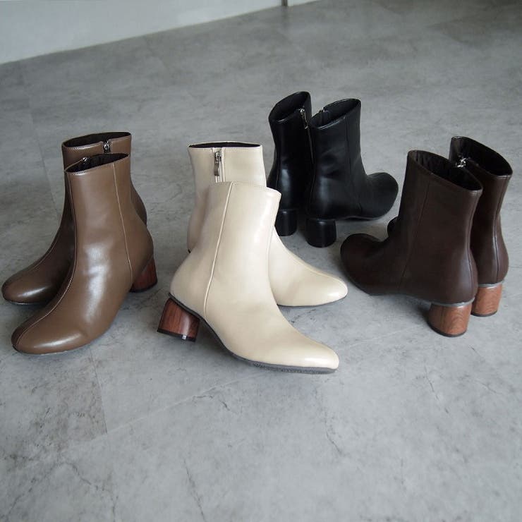 ウッド柄ヒールショートブーツ | VIVIAN COLLECTION | 詳細画像8 