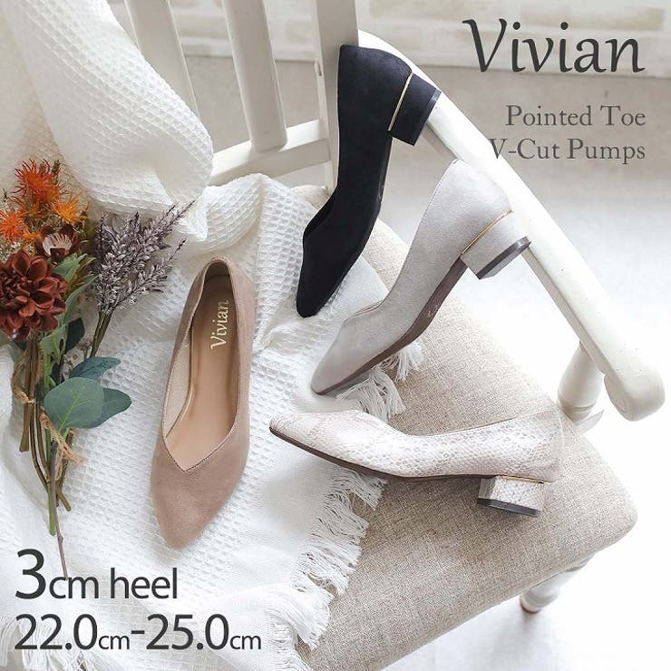 22年春再販 パンプス ローヒール[品番：VIVS0000873]｜VIVIAN Collection （ヴィヴィアンコレクション  ）のレディースファッション通販｜SHOPLIST（ショップリスト）