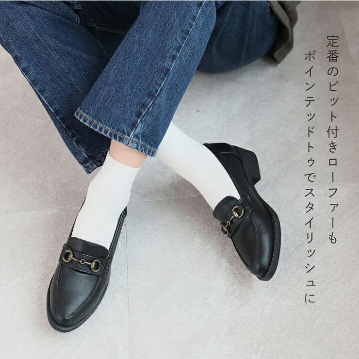ポインテッドトゥビット付きローファー[品番：VIVS0000592