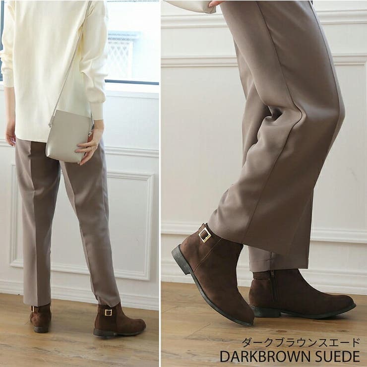 軽量ソール&ローヒールベルテッドショートブーツ | VIVIAN COLLECTION | 詳細画像12