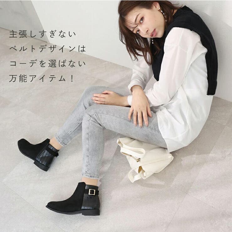 軽量ソール&ローヒールベルテッドショートブーツ | VIVIAN COLLECTION | 詳細画像6