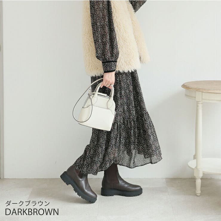 厚底ニットミドルブーツ[品番：VIVS0009847]｜VIVIAN COLLECTION