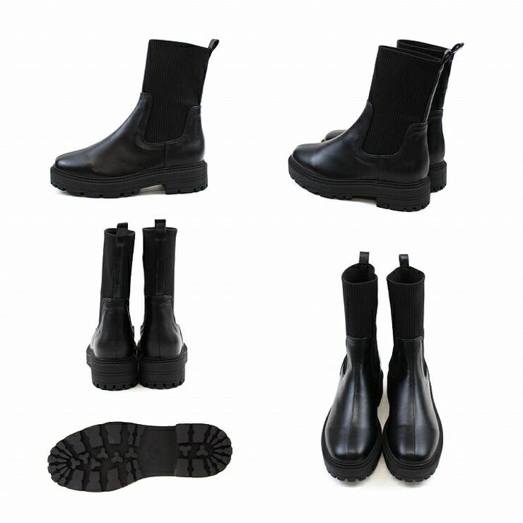 厚底ニットミドルブーツ[品番：VIVS0009847]｜VIVIAN COLLECTION