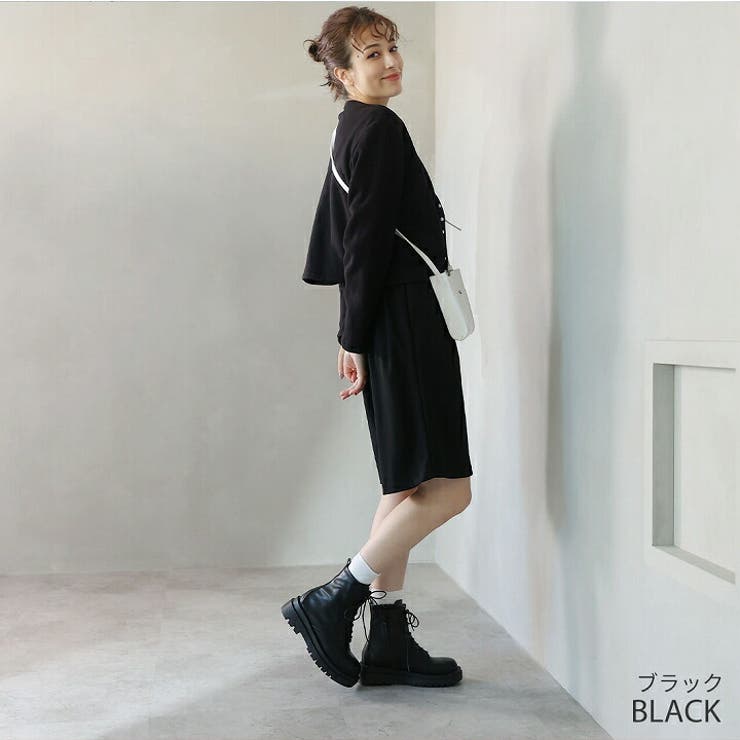 厚底レースアップストレッチショートブーツ | VIVIAN COLLECTION | 詳細画像16 