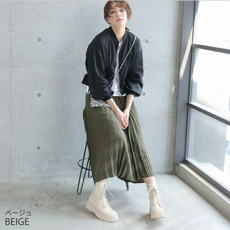 厚底レースアップストレッチショートブーツ | VIVIAN COLLECTION | 詳細画像18 