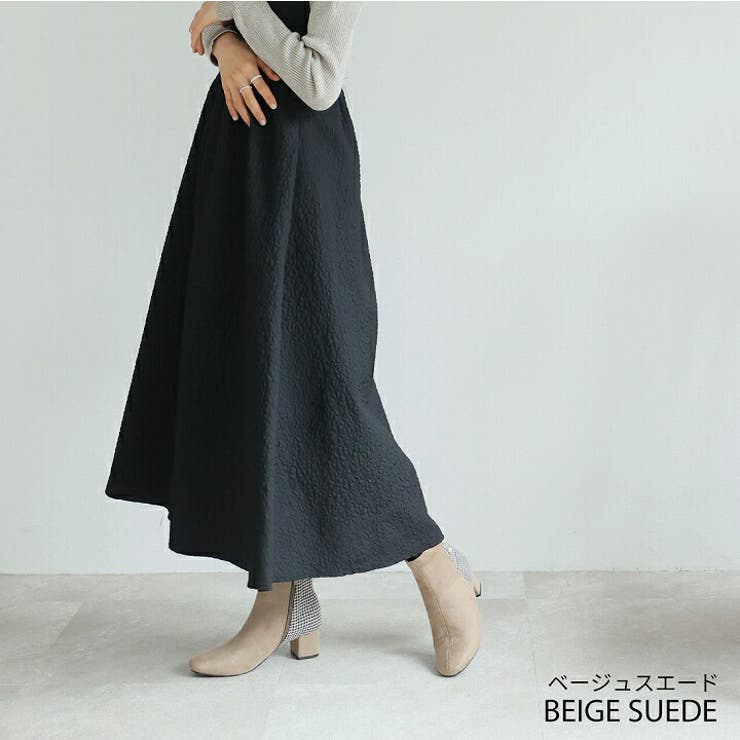 スクエアトゥパール飾りバイカラーショートブーツ[品番：VIVS0009855