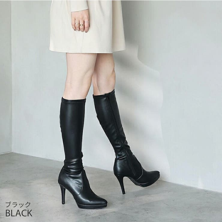 ポインテッドトゥプラットフォームストレッチロングブーツ[品番：VIVS0009752]｜VIVIAN COLLECTION（ヴィヴィアンコレクション  ）のレディースファッション通販｜SHOPLIST（ショップリスト）