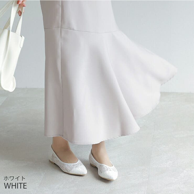 ポインテッドトゥチュールレースフラットパンプス | VIVIAN COLLECTION | 詳細画像19 