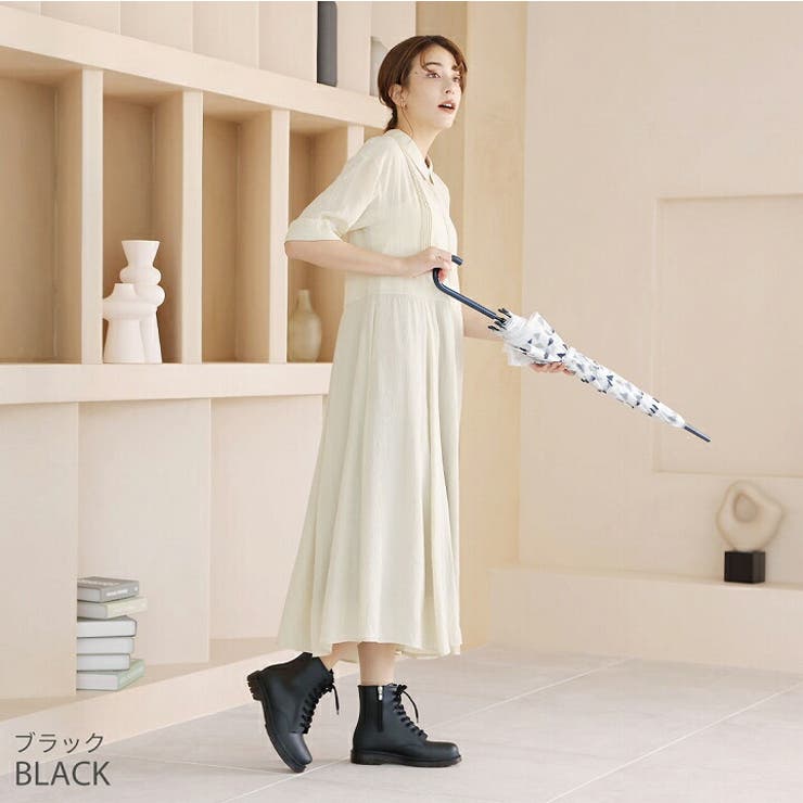 【12月スーパーSALE 15%OFF】 完全防水レースアップショートブーツ[品番：VIVS0000483 23.0cm