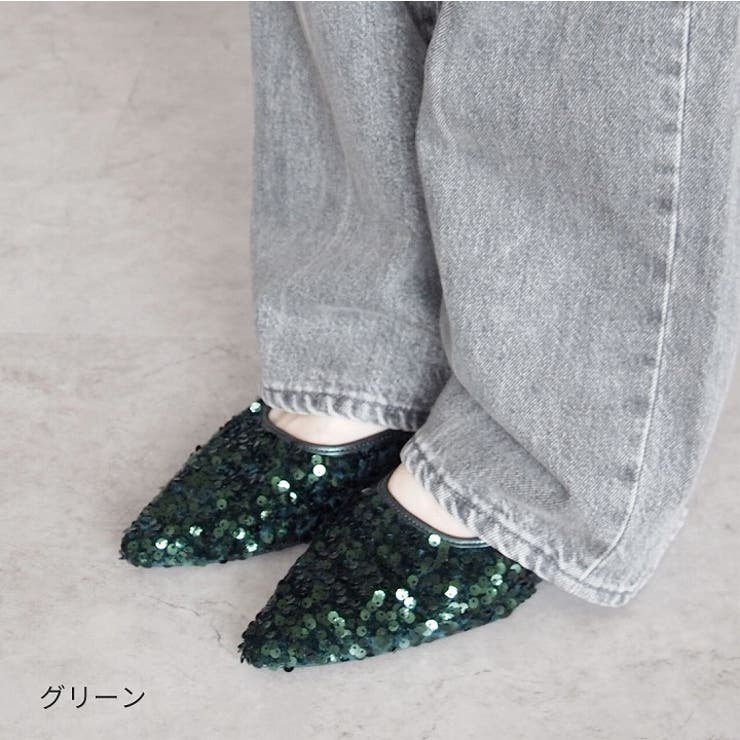 ポインテッドトゥスパンコールミュール[品番:VIVS0009911 ポインテッドトゥスパンコールミュール[品番:VIVS0009911