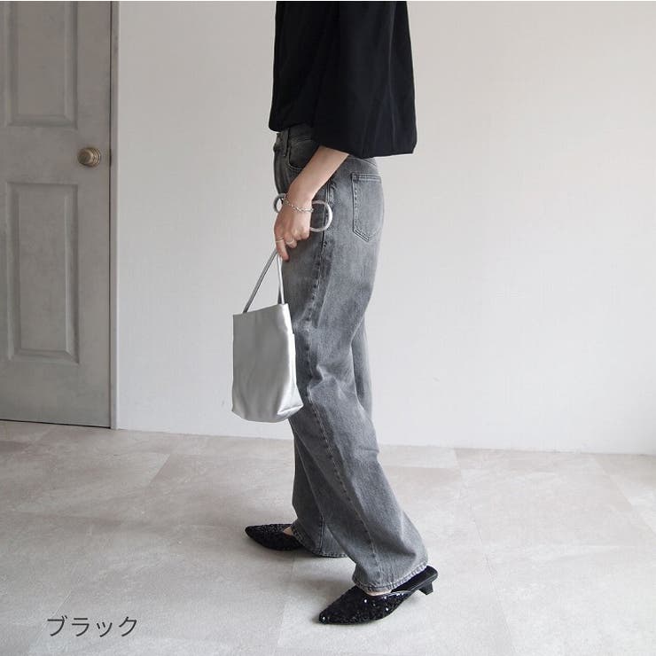ポインテッドトゥスパンコールミュール[品番：VIVS0009911