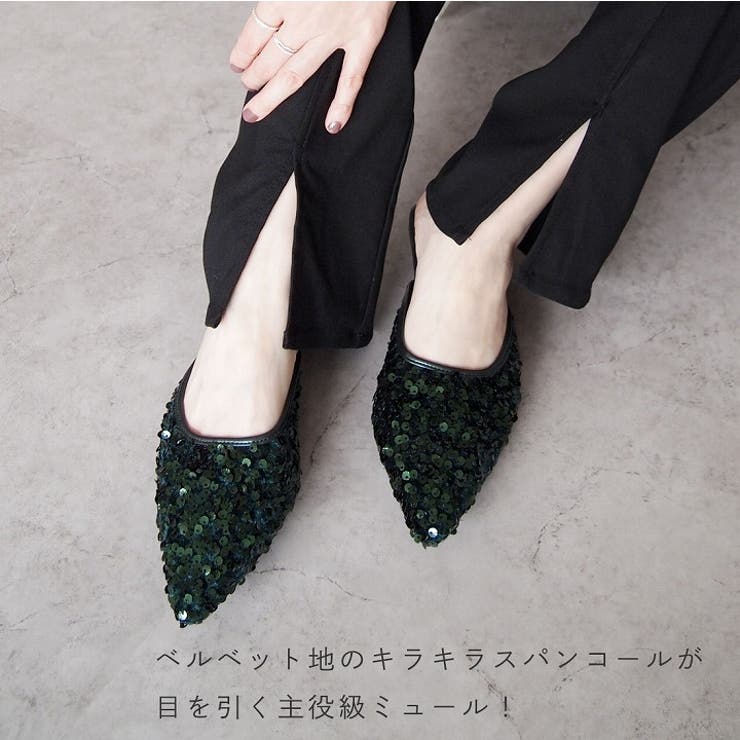 ポインテッドトゥスパンコールミュール[品番:VIVS0009911 ポインテッドトゥスパンコールミュール[品番:VIVS0009911