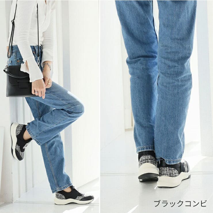 ビジューバックルゴムスリッポンスニーカー[品番：VIVS0000695