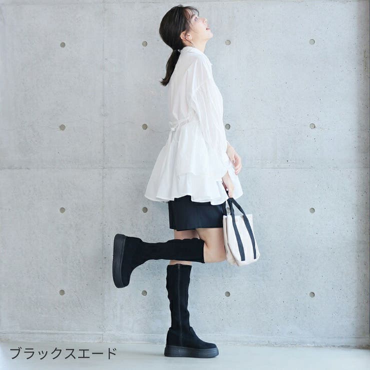 厚底ボリュームソールストレッチロングブーツ | VIVIAN COLLECTION | 詳細画像16 