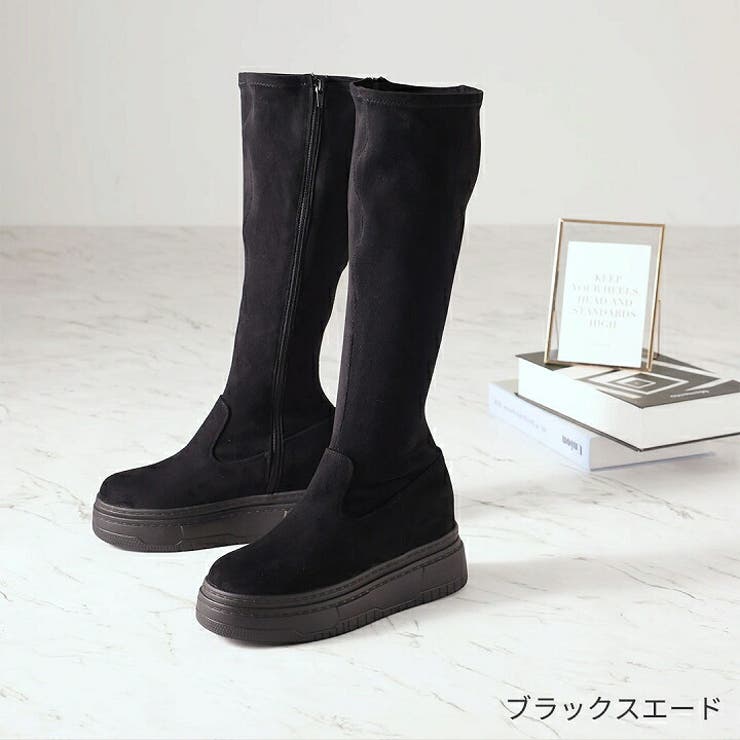 厚底ボリュームソールストレッチロングブーツ | VIVIAN COLLECTION | 詳細画像20 