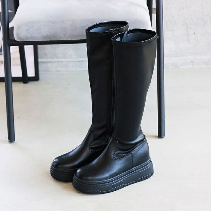 厚底ボリュームソールストレッチロングブーツ | VIVIAN COLLECTION | 詳細画像7 