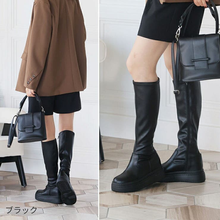 厚底ボリュームソールストレッチロングブーツ | VIVIAN COLLECTION | 詳細画像9 