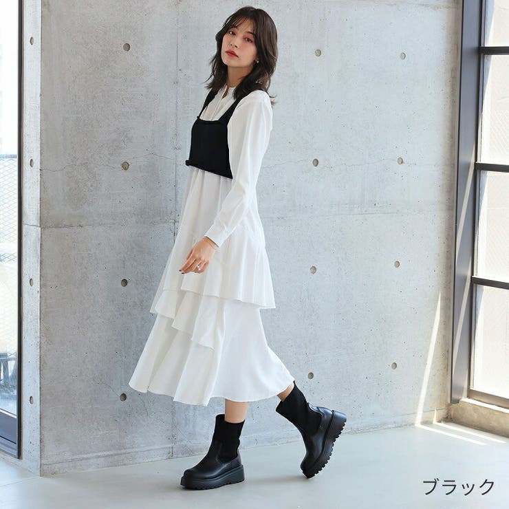 厚底ニットショートブーツ[品番：VIVS0009950]｜VIVIAN