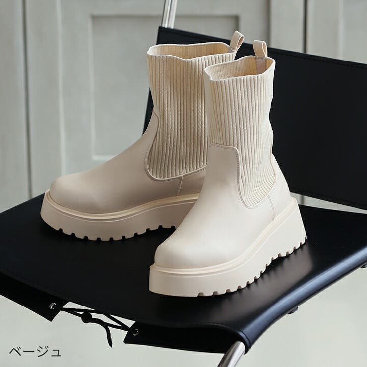 厚底ニットショートブーツ | VIVIAN COLLECTION | 詳細画像12 