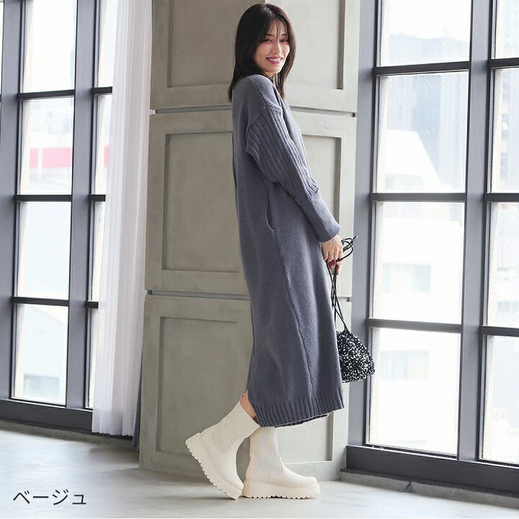 厚底ニットショートブーツ[品番：VIVS0009950]｜VIVIAN