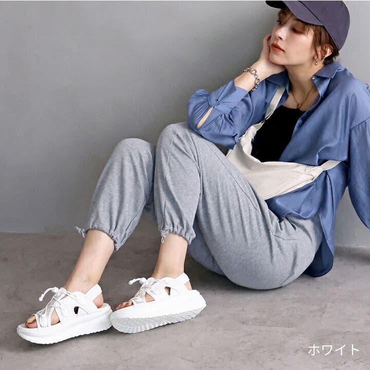 厚底メッシュレースアップダッドスポーツサンダル | VIVIAN COLLECTION | 詳細画像20 