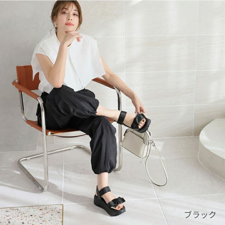 厚底リボンダッドスポーツサンダル | VIVIAN COLLECTION | 詳細画像18 