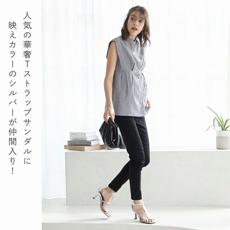 22春夏新作VivianサンダルレディーススクエアトゥＴストラップ細ヒールアンクルストラップ7.5cmヒールブラック黒キャメルグリーンアイボリーV71010SM