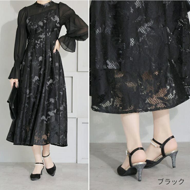 2WAYサテンパールストラップパンプス[品番：VIVS0009778