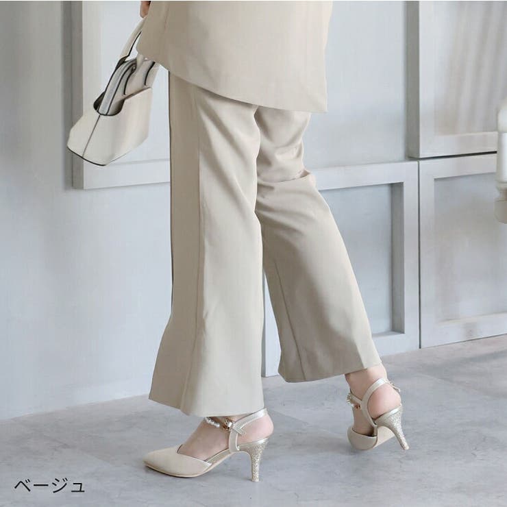 2WAYサテンパールストラップパンプス[品番：VIVS0009778