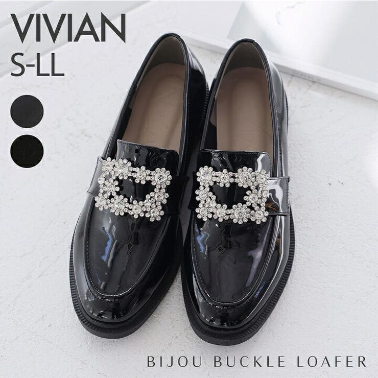 ビジューバックルローファー[品番：VIVS0009864]｜VIVIAN COLLECTION 