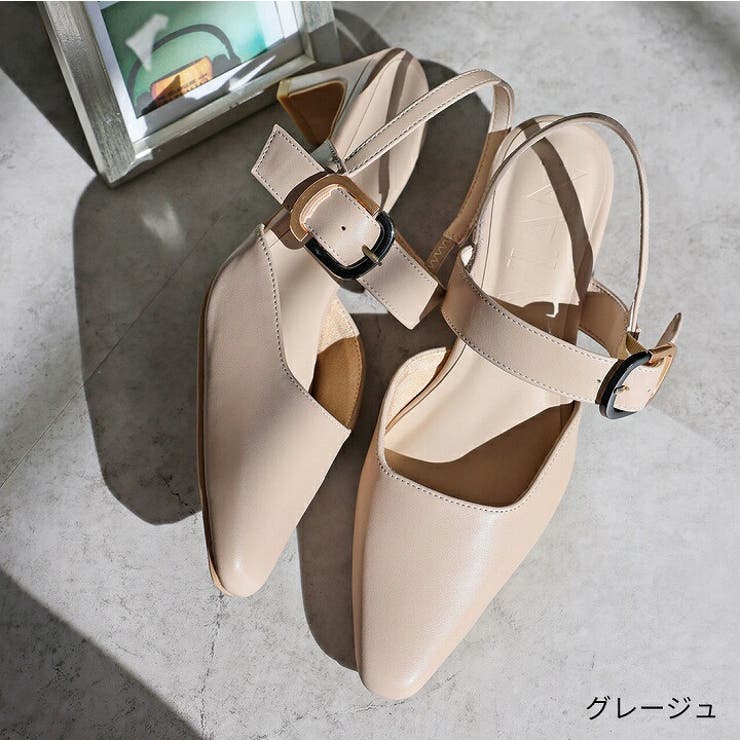 JIL SANDER/パンプス スクエアトゥ バックストラップ z-602 スクエア